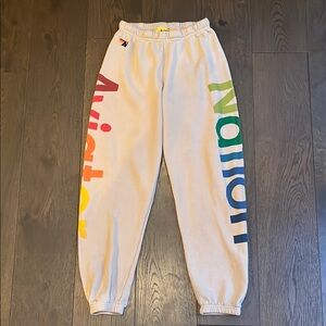 Aviator Nation creamy beige Jogger Sweatpants
